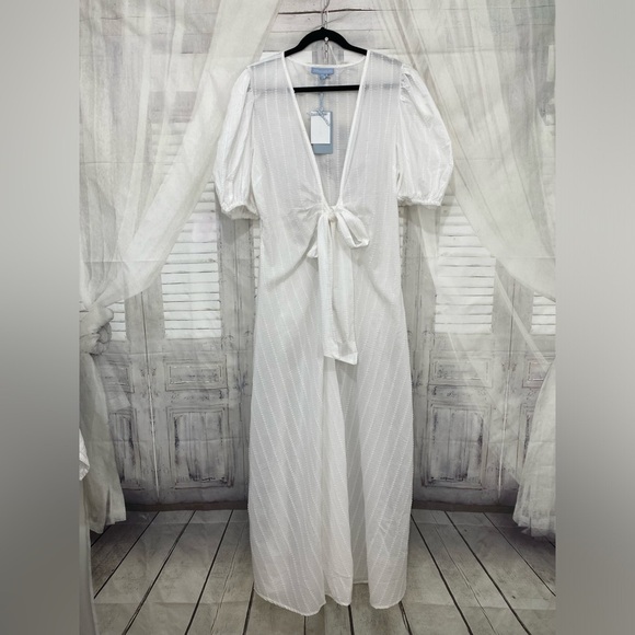 NEW Antonio Melani x Born on Fifth Size XL Swim Wrap Cover-Up Maxi Short Sleeve - Picture 2 of 9